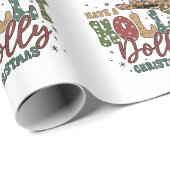 Fröhliche frohe Weihnachten Geschenkpapier (Rolleneckpunkt)
