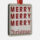 Fröhliche, fröhliche Weihnachten Ornament Aus Metall (Rechts)