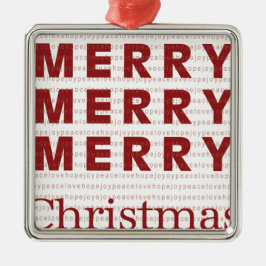 Fröhliche, fröhliche Weihnachten Ornament Aus Metall