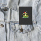 Fröhliche Frösche Freude - Süßer Weihnachtsfrosch Button (Insitu)