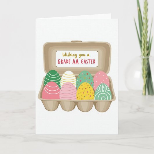 Fröhliche Frühlings-Eierkarton-Karte Karte (Vorderseite)