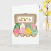 Fröhliche Frühlings-Eierkarton-Karte Karte (Gelbe Blume)