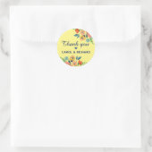 Fröhliche Frühlingsblütengelb Custom Vielen Dank Runder Aufkleber (Tasche)