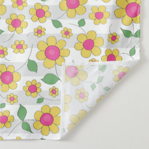 Fröhliche Frühlingscartoon-Blumenkinder malen Wandteppich