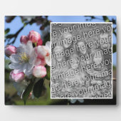 Fröhliche Frühlingserblüten fügen Ihr eigenes Foto Fotoplatte (Vorderseite)