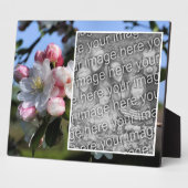 Fröhliche Frühlingserblüten fügen Ihr eigenes Foto Fotoplatte (Seite)