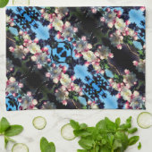 Fröhliche Frühlingskrabappel-Blume blüht Muster Geschirrtuch (Gefaltet)