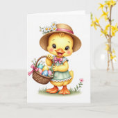 Fröhliche Frühlingsvogelkarte Karte (Gelbe Blume)