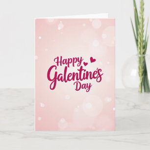 Fröhliche Galentines-Bokeh-Karte Karte