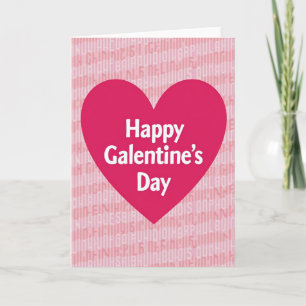 Fröhliche Galentines Day Buchstaben Muster Karte