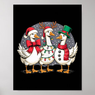 Fröhliche Gans Lustiges Weihnachten Alberner Humor Poster