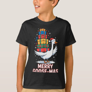 Fröhliche Gans-mas mit Xmas lustige Weihnachtsgans T-Shirt