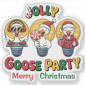 Fröhliche Gans Weihnachtsfeier DJ Pullover & Süßig Aufkleber (Vorderseite)