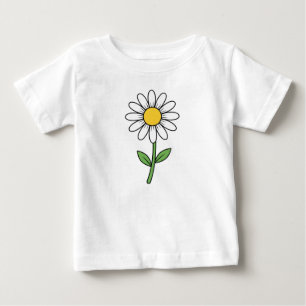 Fröhliche Gänseblümchen-Blume Baby T-shirt