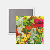 Fröhliche Gartenfarben Magnet (Vorderseite/Rückseite)