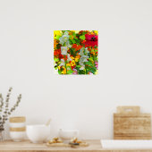 Fröhliche Gartenfarben Poster (Küche)