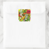 Fröhliche Gartenfarben Quadratischer Aufkleber (Tasche)
