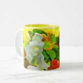 Fröhliche Gartenfarben Zweifarbige Tasse (Vorderseite Links)