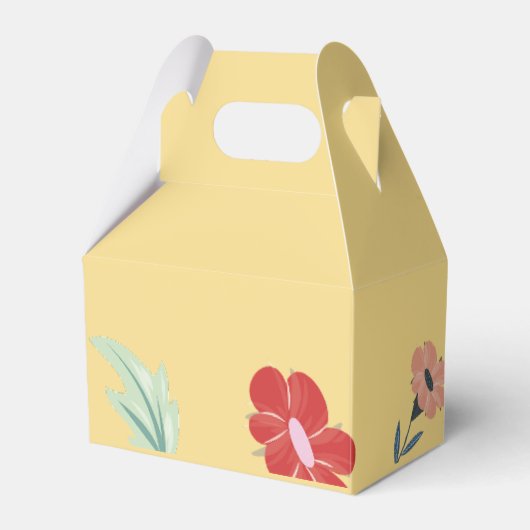 Fröhliche Gastgeschenk Hochzeit mit farbenfroher B Geschenkschachtel (Vorderseite)