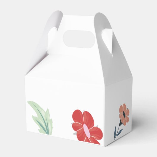 Fröhliche Gastgeschenk Hochzeit mit farbenfroher B Geschenkschachtel (Vorderseite)