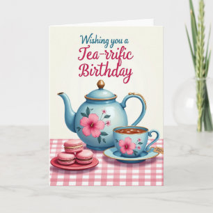 Fröhliche Geburtstags-Whimsical-Teekarte Karte