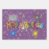 Fröhliche Geburtstagsballons Geschenkpapier Set (Vorderseite 2)