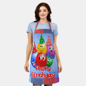 Fröhliche Geburtstagsballons Schürze (Getragen)