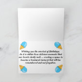 Fröhliche Geburtstagsbotschaft über Eiscreme Karte (Innenseite)