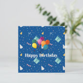 Fröhliche Geburtstagsfeier Karte (Stehend Vorderseite)