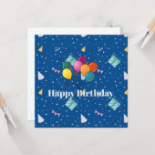 Fröhliche Geburtstagsfeier Karte (Vorderseite/Rückseite Beispiel)