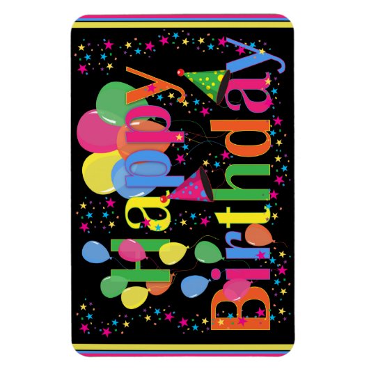 Fröhliche Geburtstagsfeier Magnet (Vertikal)