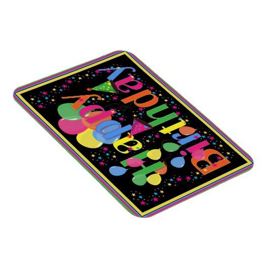 Fröhliche Geburtstagsfeier Magnet (Rechte Seite)