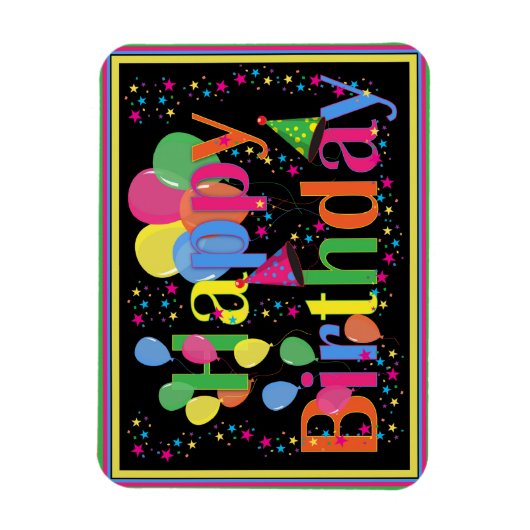 Fröhliche Geburtstagsfeier Magnet (Vertikal)