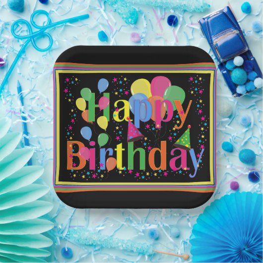 Fröhliche Geburtstagsfeier Pappteller (Party)