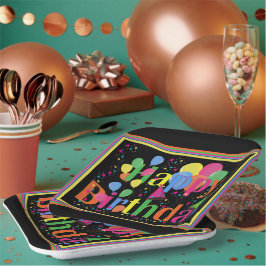 Fröhliche Geburtstagsfeier Pappteller