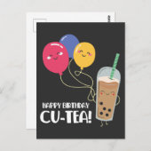 Fröhliche Geburtstagsfreund Niedliche Blase Teezer Postkarte (Vorne/Hinten)
