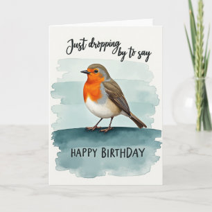Fröhliche Geburtstagskarte Orange Bird Art Karte