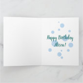 Fröhliche Geburtstagsmädchen unter Wasser Karte (Innenseite)