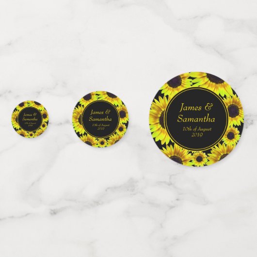 Fröhliche Gelbblüte - Konfetti (Vorderseiten)