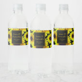 Fröhliche Gelbblüte - Wasserflaschenetikett (Flaschen)