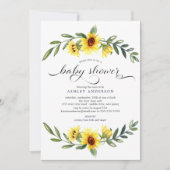 Fröhliche Gelbblütendusche Einladung (Vorderseite)