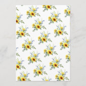 Fröhliche Gelbblütendusche Einladung (Rückseite)