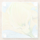 Fröhliche Gelbe Calla Lily-Zuhause Glasuntersetzer (Rückseite)