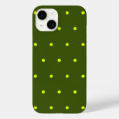 fröhliche gelbe Polka-Punkte Case-Mate iPhone Hülle (Rückseite)