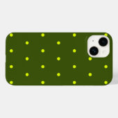 fröhliche gelbe Polka-Punkte Case-Mate iPhone Hülle (Rückseite (Horizontal))