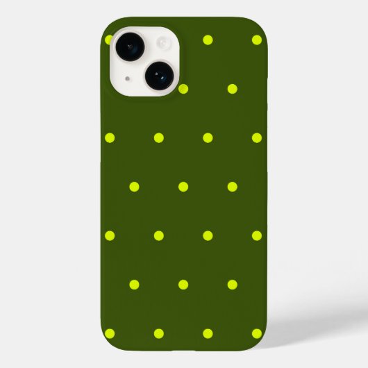 fröhliche gelbe Polka-Punkte Case-Mate iPhone Hülle (Rückseite)