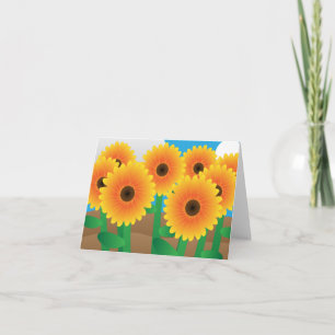 Fröhliche gelbe Sonnenblumen Karte