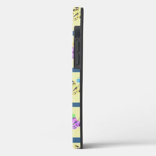 Fröhliche Gelbschmetterlinge und Blume Case-Mate iPhone Hülle (Rückseite / Links)