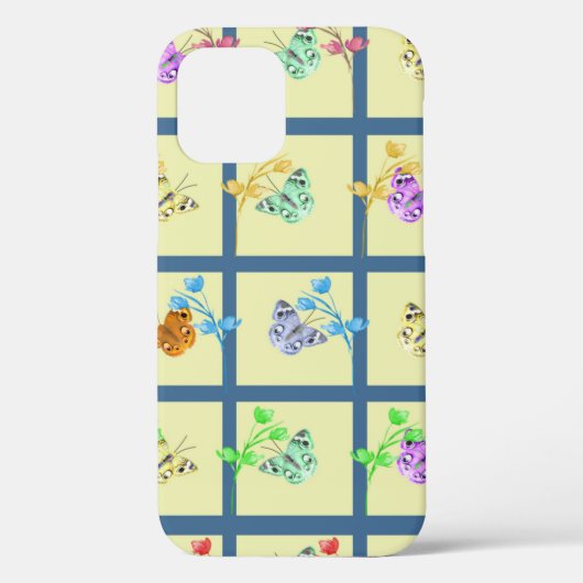 Fröhliche Gelbschmetterlinge und Blume Case-Mate iPhone Hülle (Rückseite)