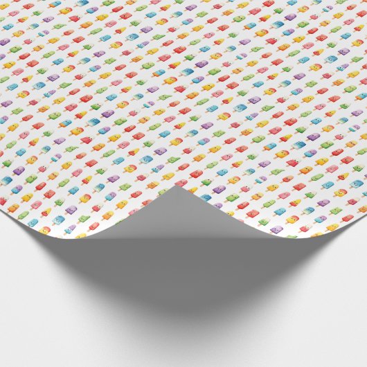 Fröhliche Gesichter Geschenkpapier (Ecke)